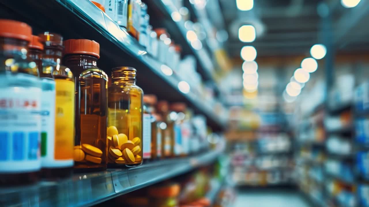 Shelves of Medicine and Vitamins