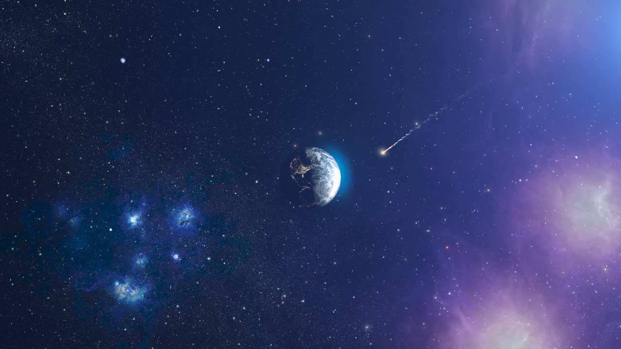 la tierra en la inmensidad del espacio