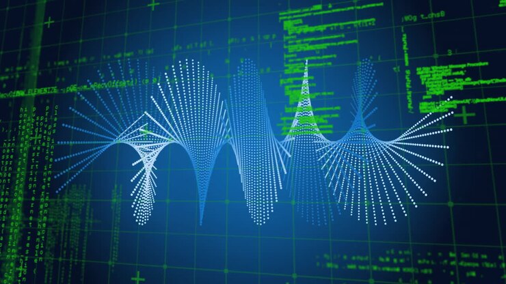 Animation of data processing over dna strand