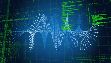 animation of data processing over dna strand