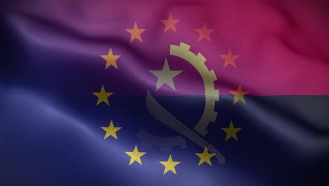 la bandera de la ue en angola es de fondo 4k