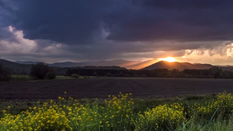 time lapse of clouds over blue ridge mountains in asheville north carolina