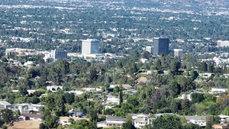 sherman oaks neighborhood of los angeles , aerial