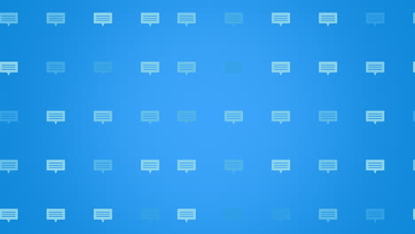 iconos de mensajes de movimiento en el fondo de red simple 7