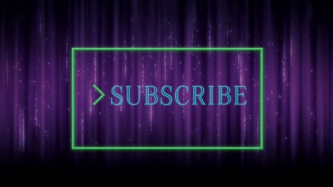 animación de texto de suscripción brillante en un cuadro 4k