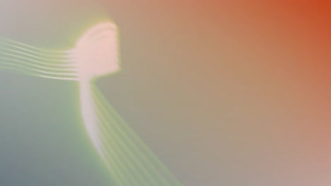animation of copy space on glowing stripes on yellow background