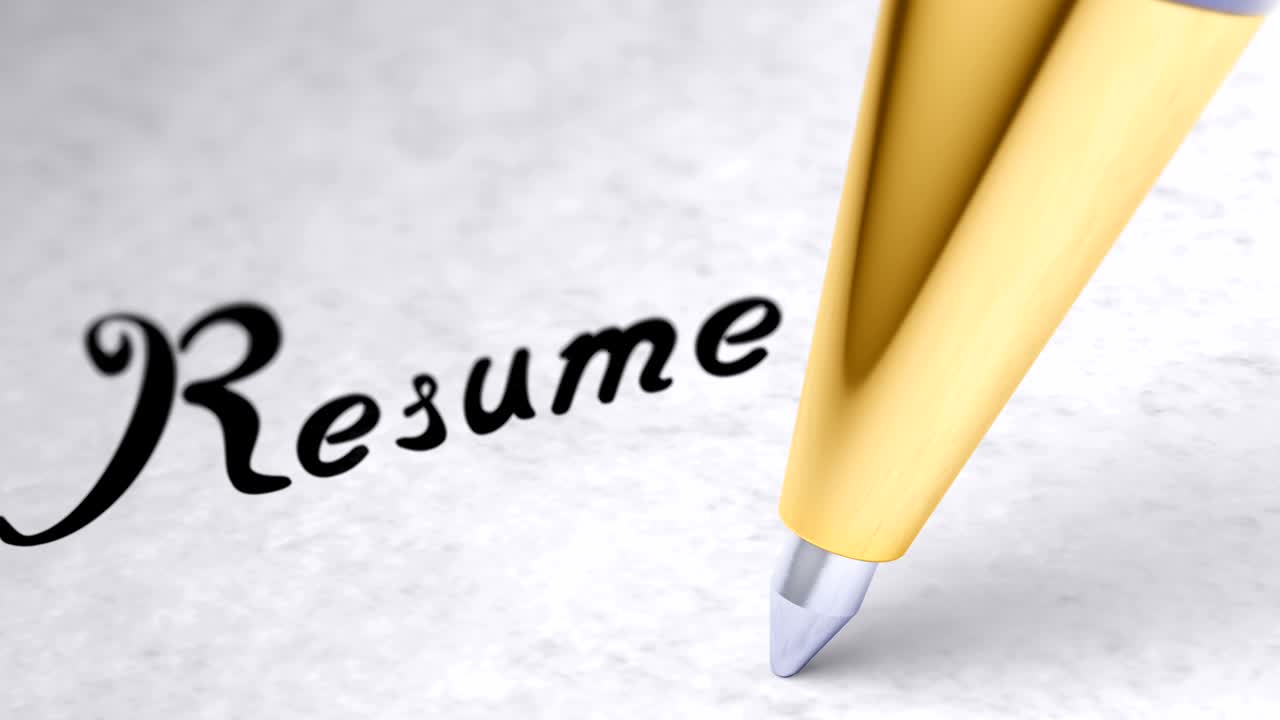 "Resume" on the page. Looping footage has 4K resolution.