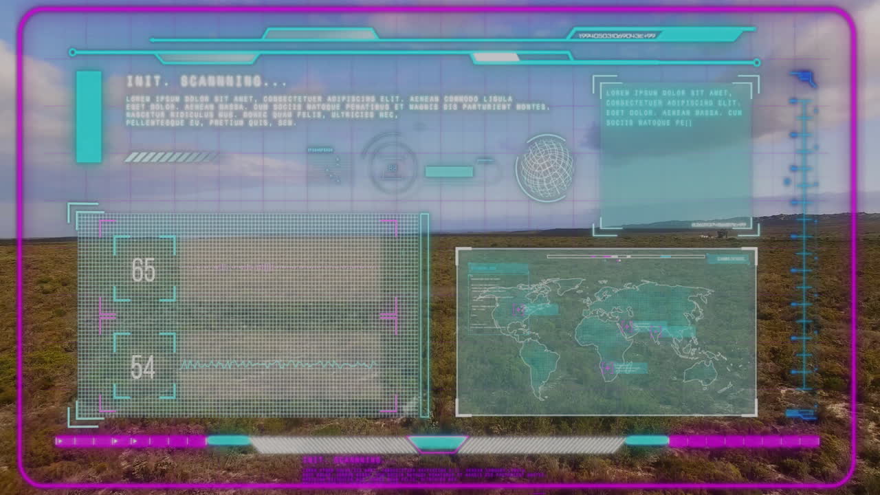 animación de mapas y procesamiento de datos sobre el paisaje