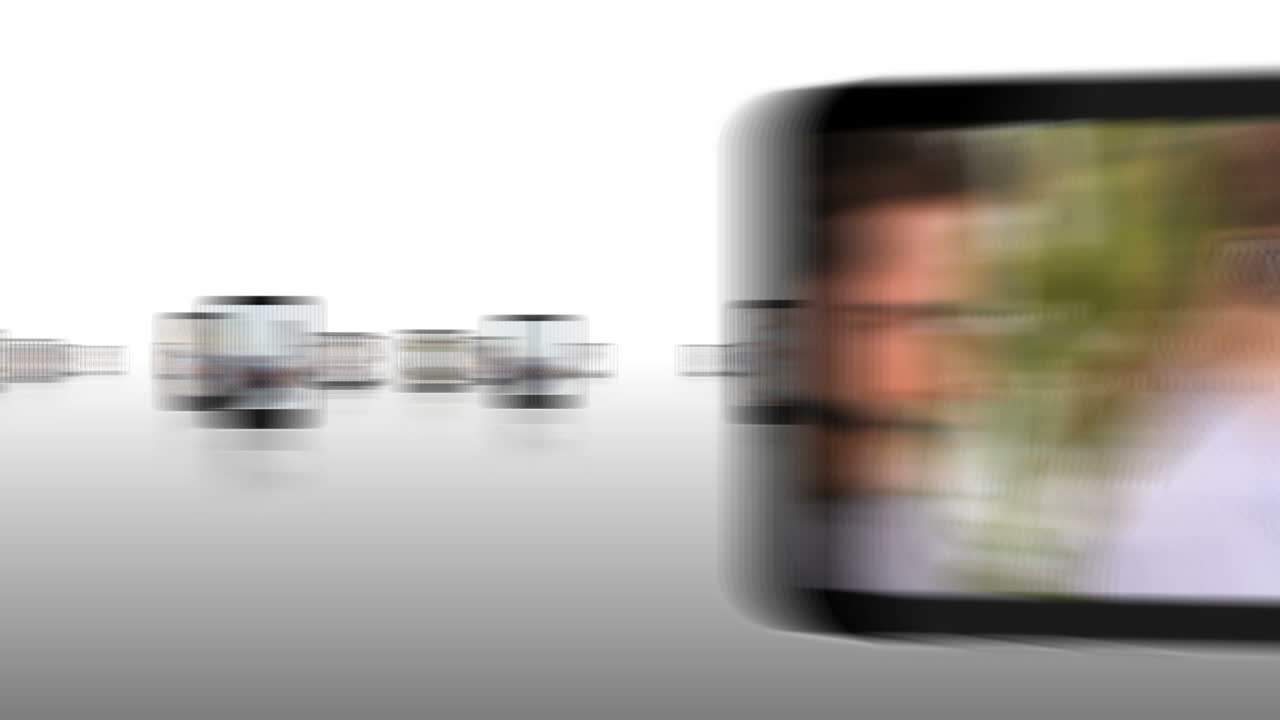 videos de personas de negocios que trabajan en las pantallas de los teléfonos inteligentes