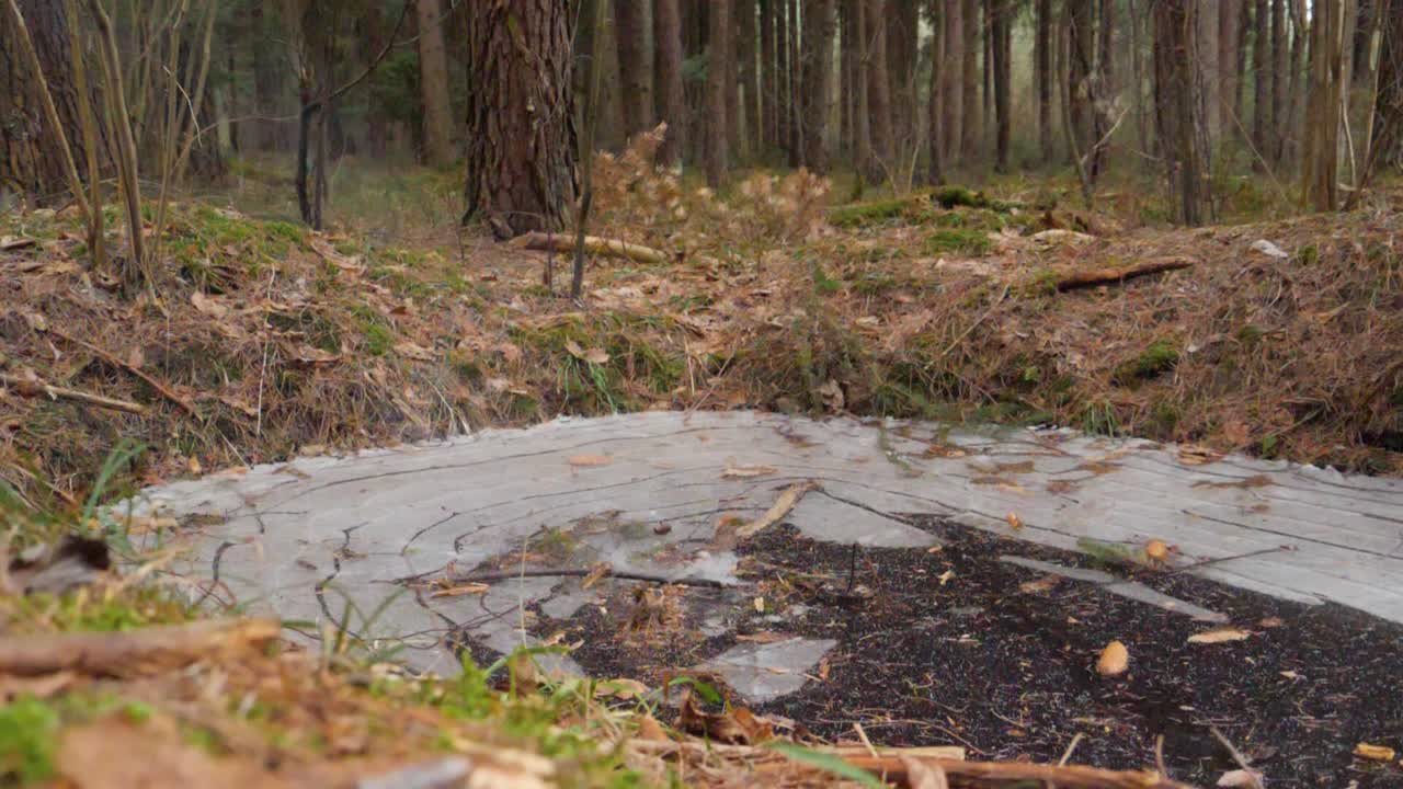 Slowmotion of exploding ice