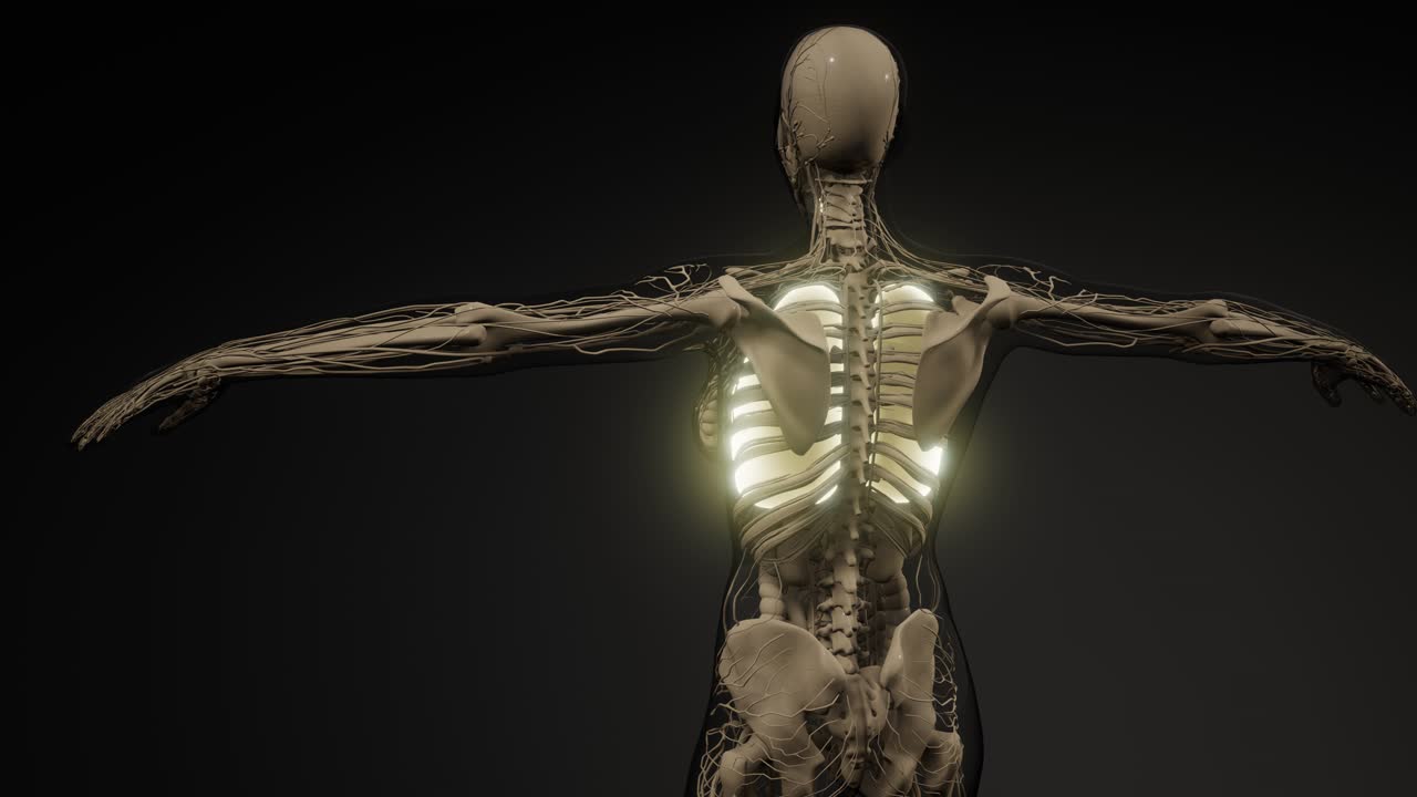 인간의 폐 방사선 검사