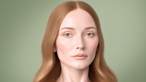 elegant portrait of a woman with long hair