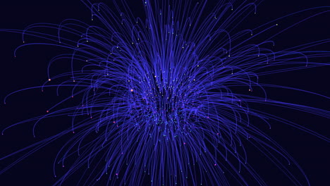 abstract geometric form with neon lines in galaxy