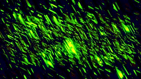 partículas de vidrio de colores abstractas que se mueven y brillan sobre un fondo negro, bucle sin costuras. movimiento. una pared de detalles brillantes reflectantes