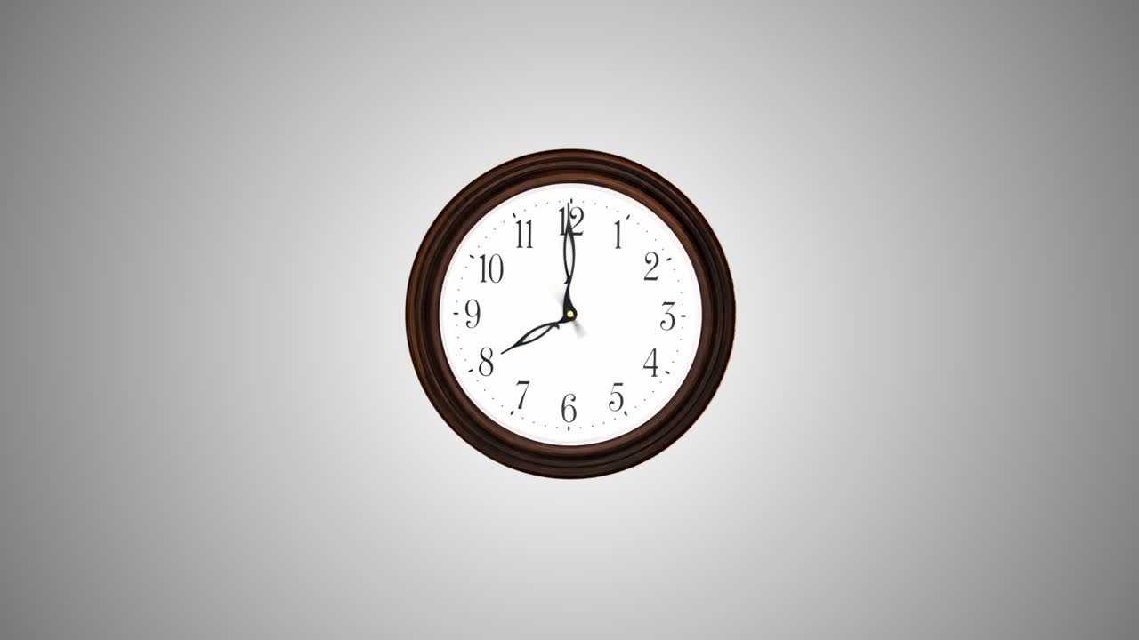 un reloj redondo montado en el lado. timelapse 4k