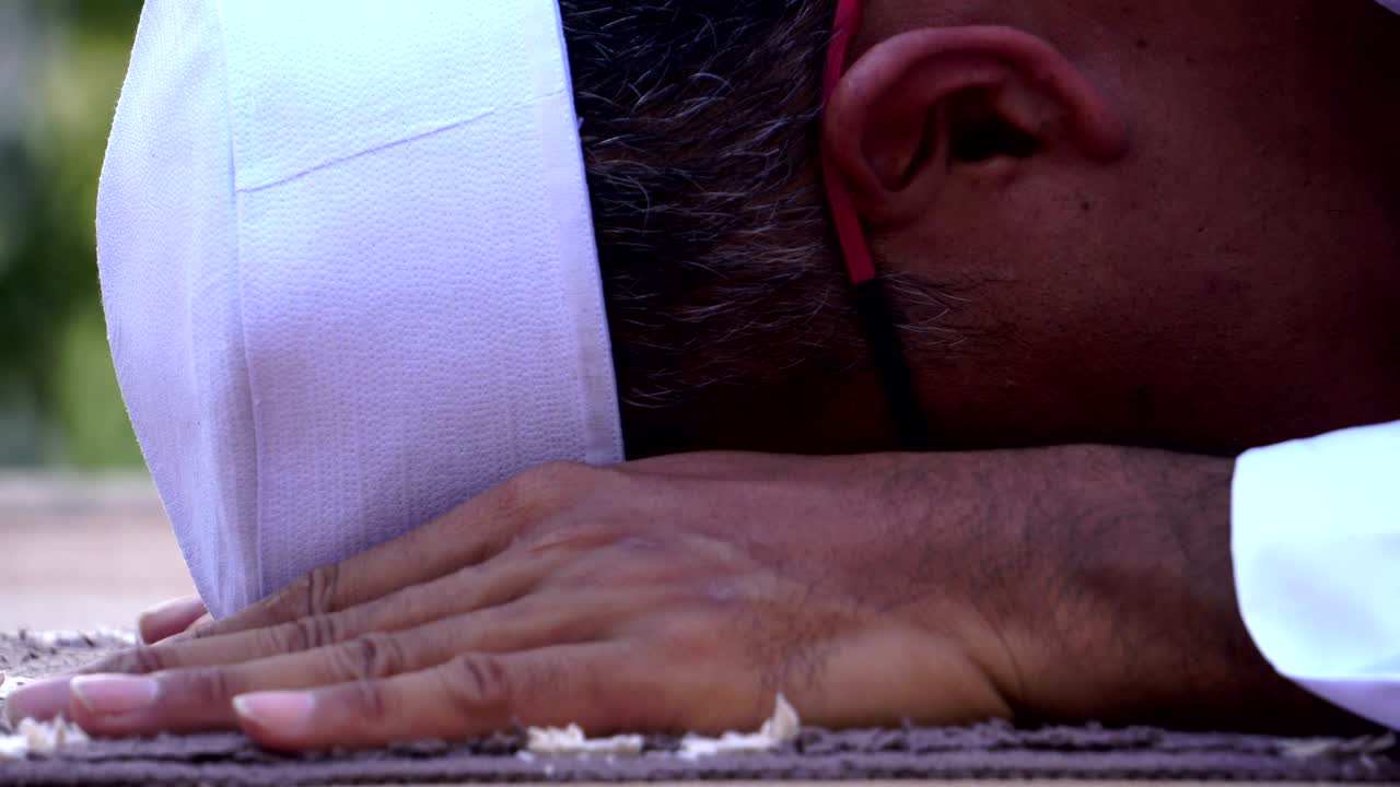 남자 무슬림의 기도