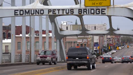 the edmund pettus bridge a historic civil rights site leads into selma alabama 1