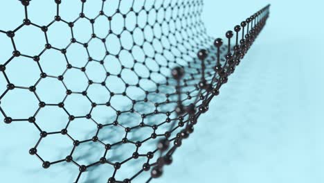 carbon nanotube: a 3d model of a nanotube structure