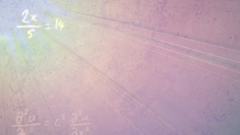 animación de ecuaciones matemáticas sobre rastros de luz