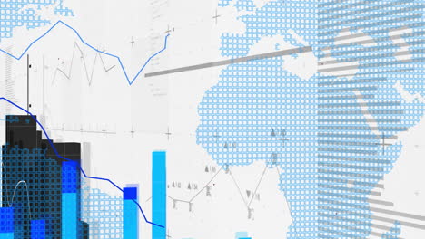 Animación-De-Datos-Financieros-Y-Tendencias-Del-Mercado-De-Valores-Sobre-Un-Mapa-Mundial-Y-Gráficos-De-Barras