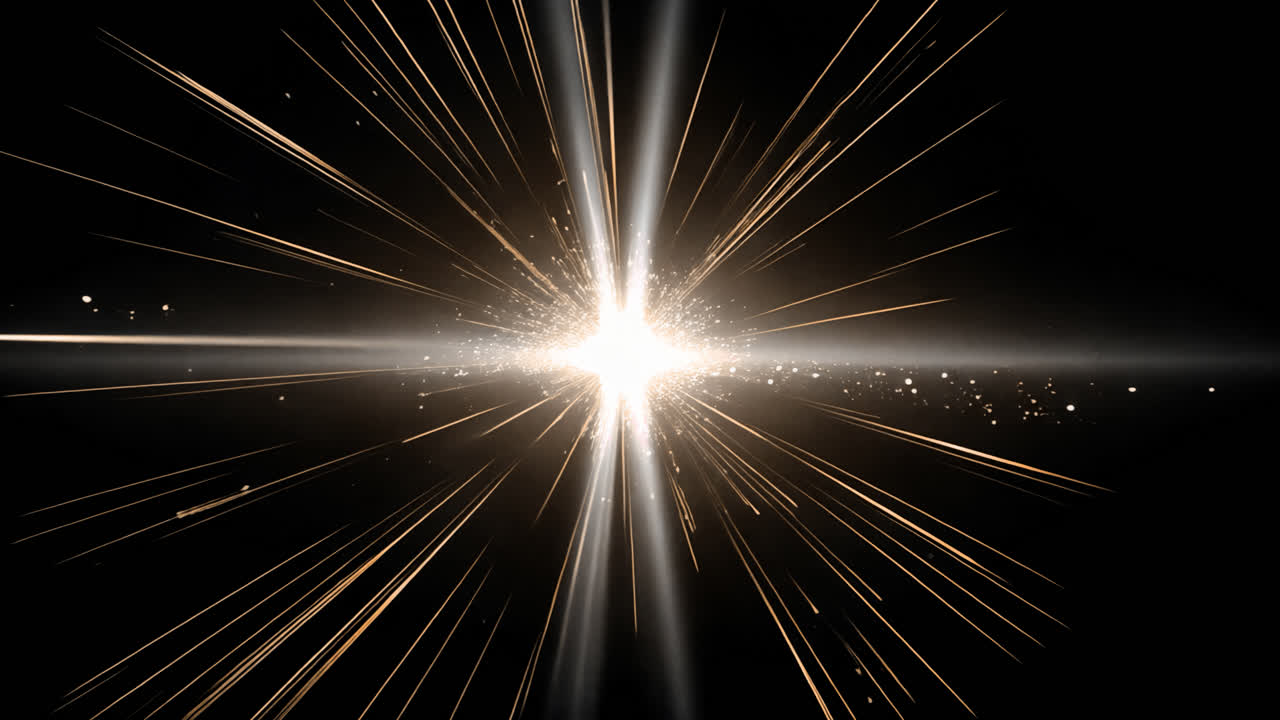 Starburst light effect animated overlay, transparent 4K video, alpha channel, ProRes 4444