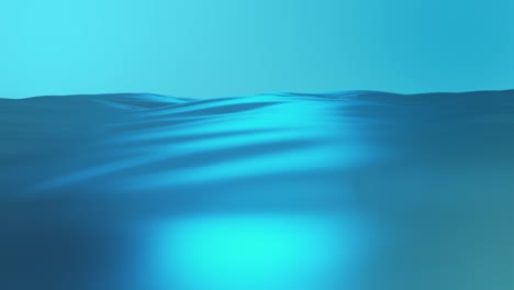 transparent clean water line in slow motion fills the screen. water splashing and waving slow motion, liquid surface wave close up. seamless loop 3d render