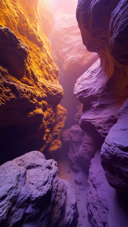 Vibrant Colors and Light in a Slot Canyon