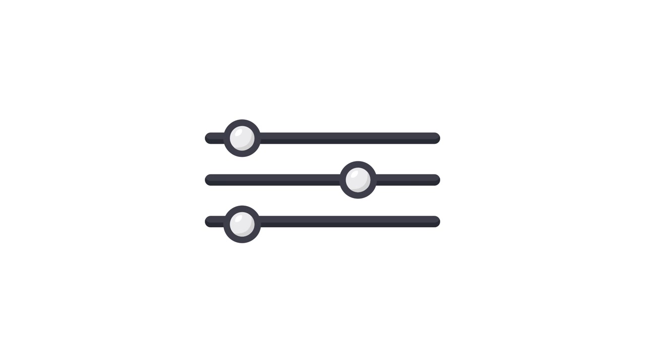 Animated Sliders Icon for User Interface Settings