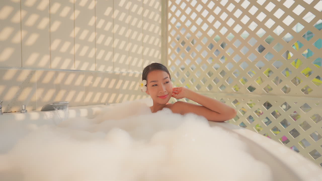 For a woman, there is nothing like a bubble bath in an exclusive resort