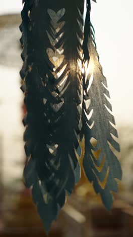 close-up of paper lantern decorations