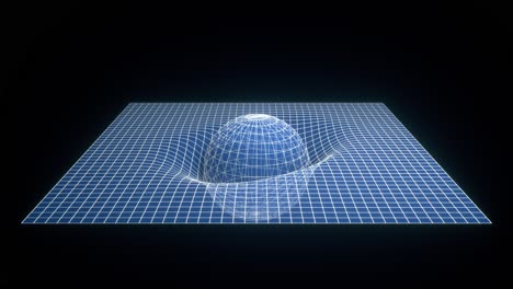 visualización de la curvatura del espacio-tiempo
