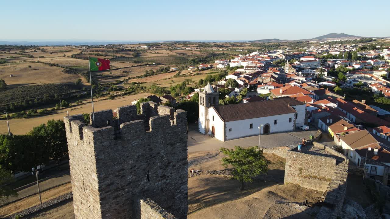 Portuguese flag on Mogadouro Castle