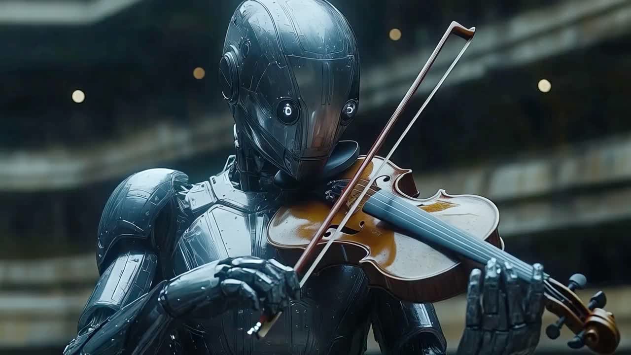 Robot Playing Violin