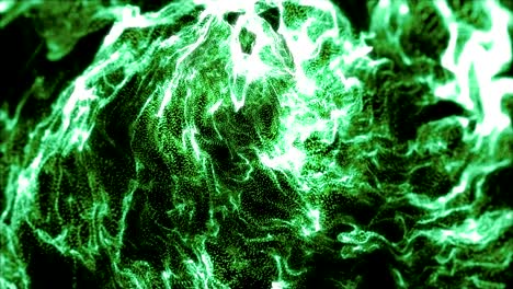 fondo sin costuras de partículas verdes de 4k