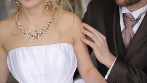 couple in wedding attire