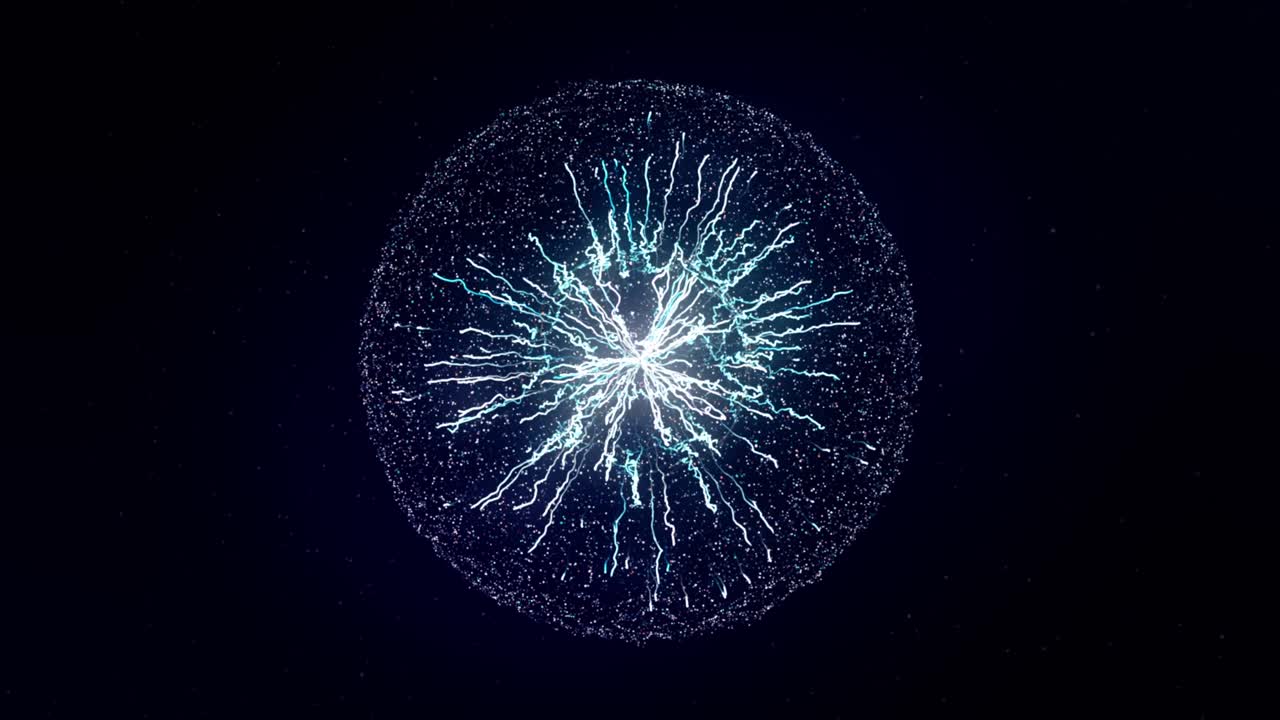 abstractas esferas brillantes de energía