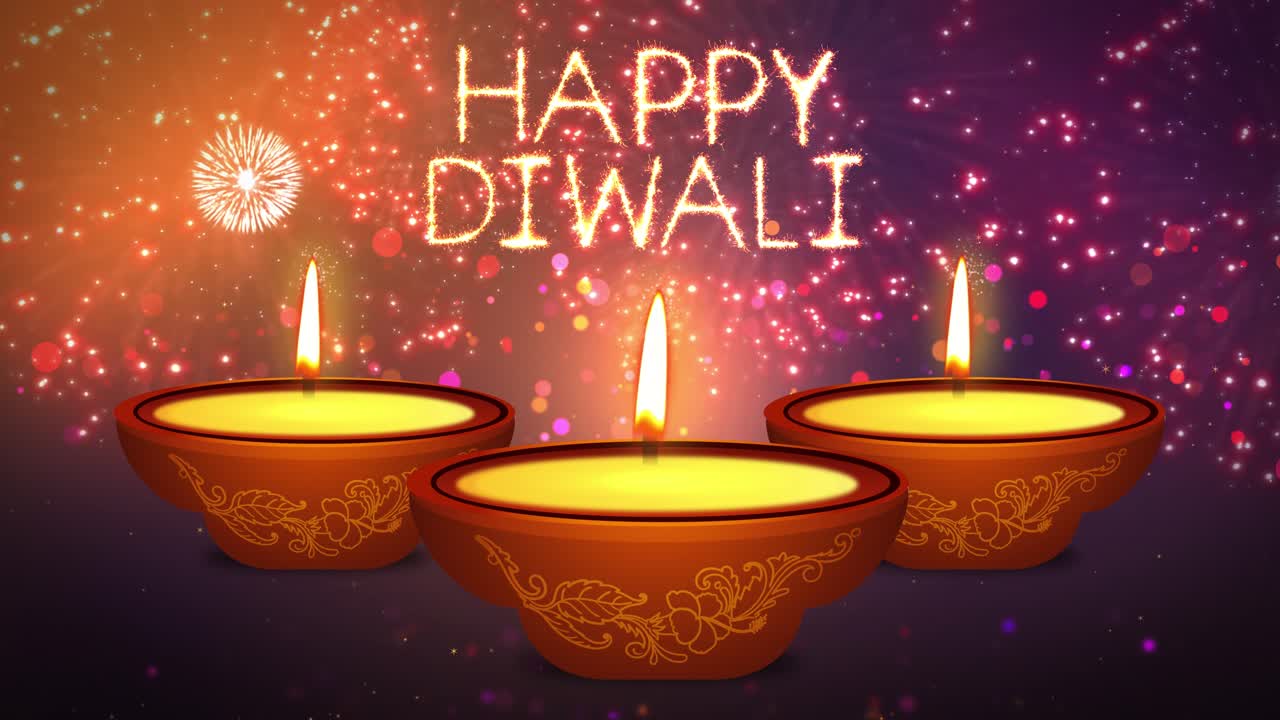 Happy diwali traditional indian lights hindu festival celebration holiday greeting card invitation