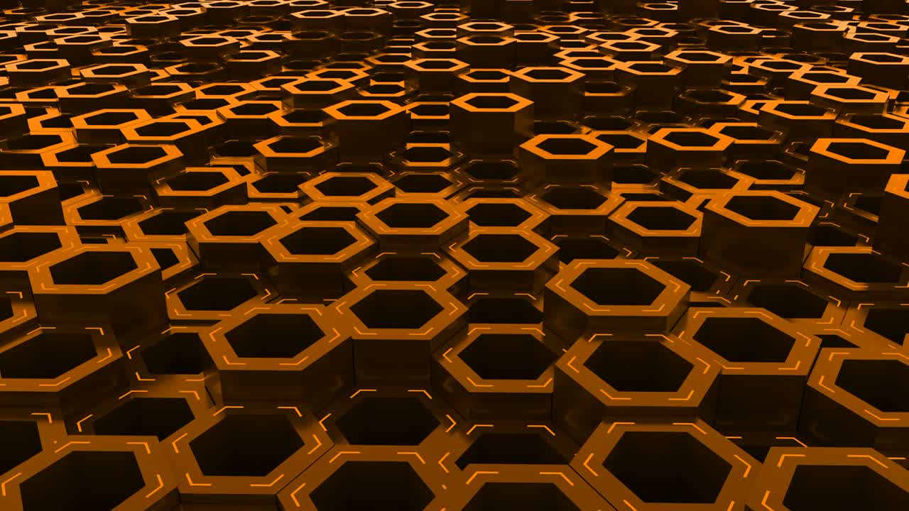4K Futuristic Abstract Looped Hexagon Background