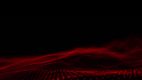 animación de innovación e ideas texto con malla roja brillante sobre fondo negro