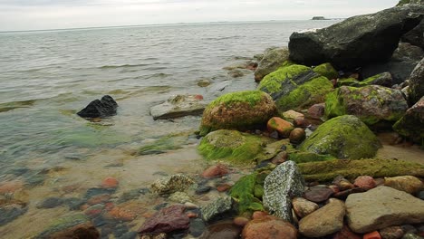 a beautiful view by the sea