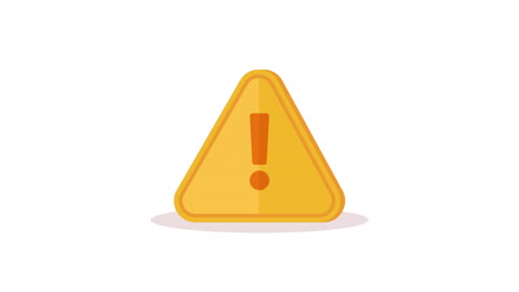 alert symbol in triangle animation