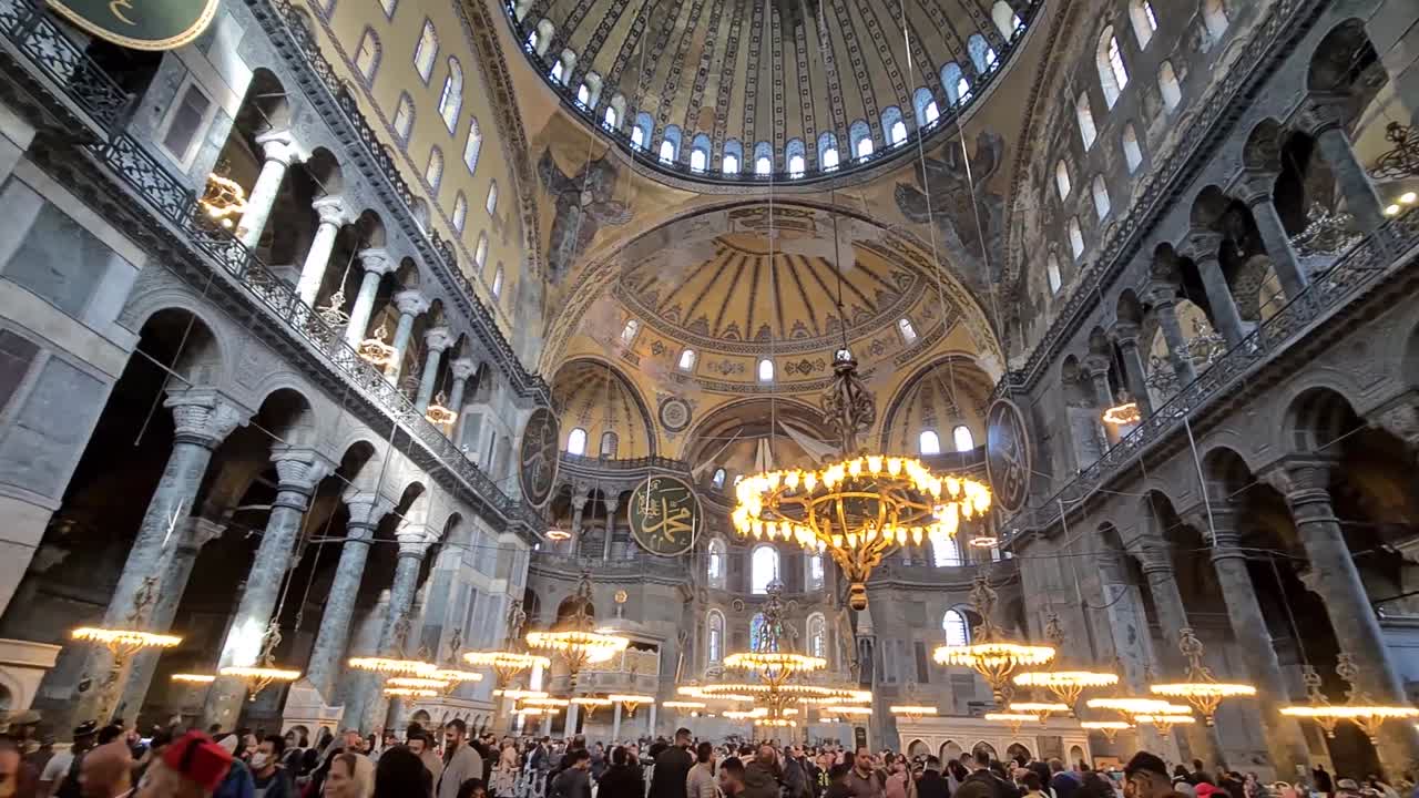 Interior da Mesquita de Hagia Sophia, Ayasofya Cami.