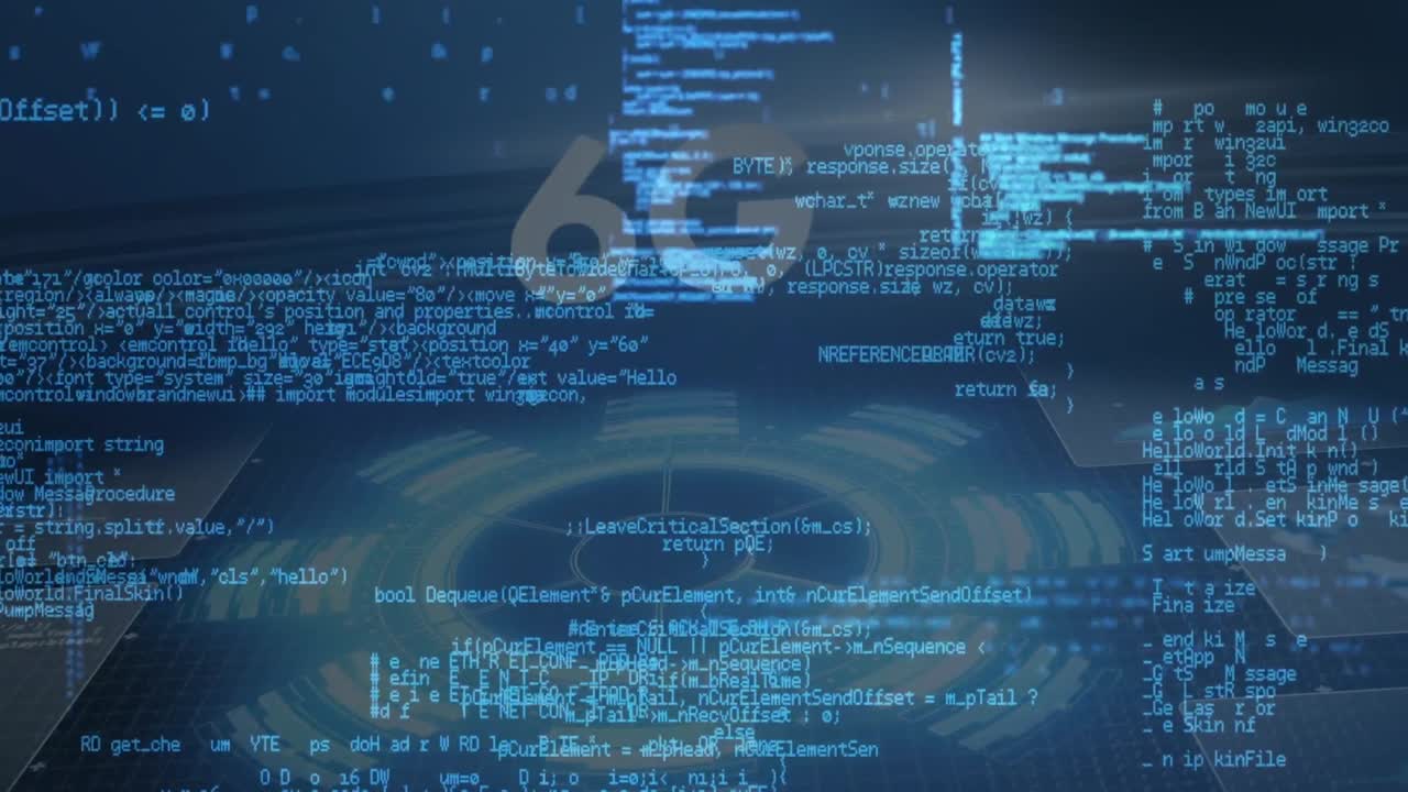 Animation of 6g text and data processing over scope scanning