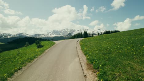 mountain road in the alps