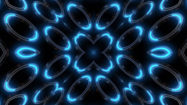 Abstract Glowing Rings Pattern