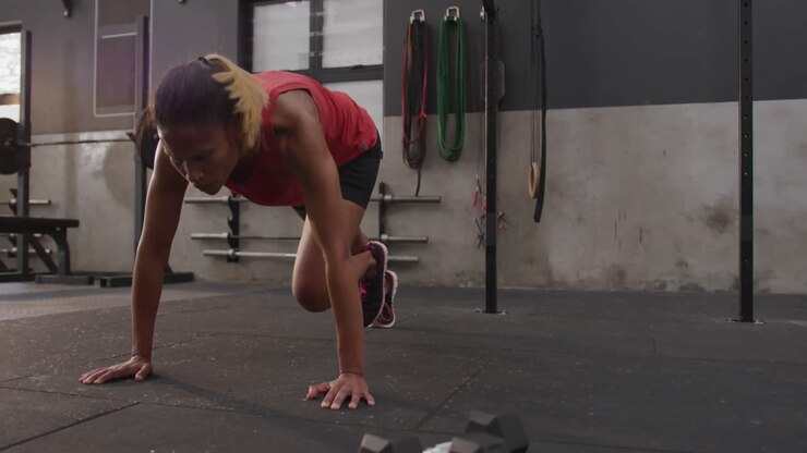 Cross training at a gym