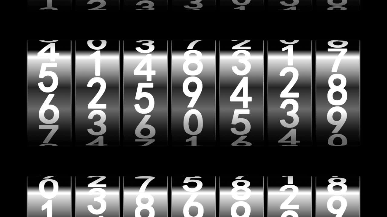 rodillos de contador en negro