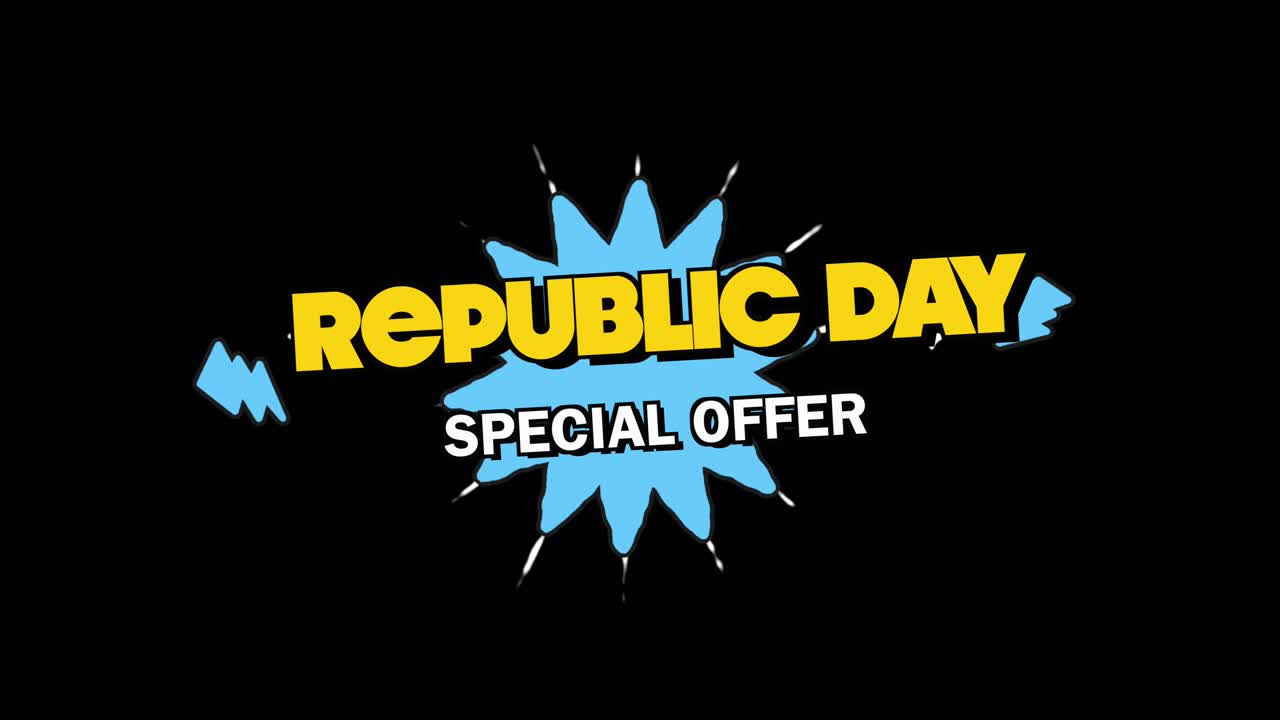 Reapublic Day special offer text graphic animation