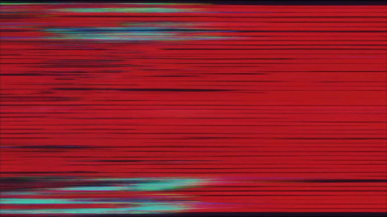 Abstract Digital Glitch Effect with Red and Blue Horizontal Lines