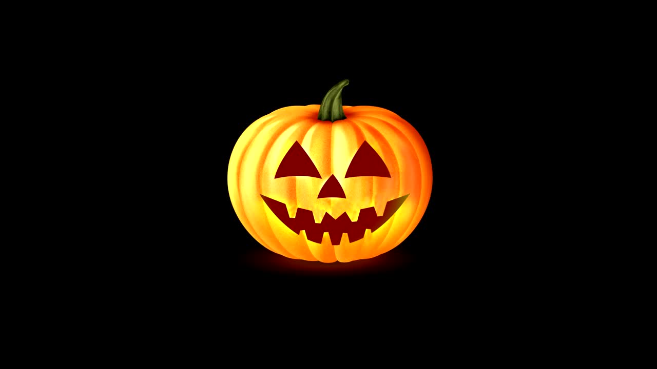 Sfondo video di Halloween con zucca in movimento